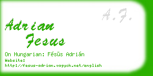 adrian fesus business card